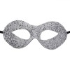 Masca Deghizare Argintie Femei, 19.5cm, Tinsel, Plastic Textilizat, Carnaval, Petrecere, Accesorii Misterioase Elegante