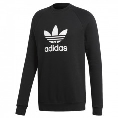 Hanorace adidas Trefoil Crew Sweatshirt CW1235 negru foto