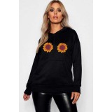 Hanorac dama negru - Sunflower - M