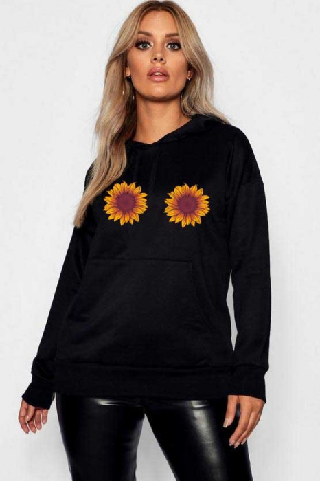 Hanorac dama negru - Sunflower - L