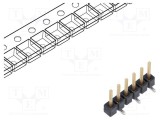 Conector șiruri pini tată 6 pini 2,54mm aurit SMT SAMTEC