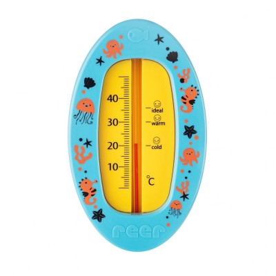 Termometru de baie pentru copii, fara mercur, fara BPA, 0+ luni, albastru, Reer 24123 Children SafetyCare foto