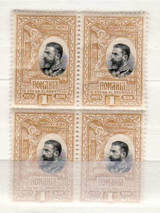 Romania 1906 . Carol I . 40 ani de domnie bloc MNH