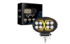 Proiector LED Halogen cu Lumina Alba si DRL Portocalie, 4000LM, 9-30V, Rezistent la Apa IP67 , 8 LED