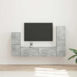 Cumpara ieftin Set comoda TV 4 buc. 30 x 31 x 100 cm Gri din beton