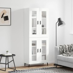 vidaXL Dulap &icirc;nalt, alb, 69,5x34x180 cm, lemn compozit