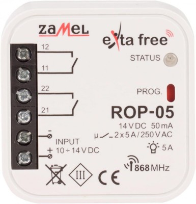Receptor EXTA FREE &amp;icirc;n Cutie de Metal 10-14VDC NO x2 IP20 foto