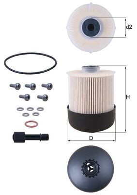 MAHLE KX 338/26D filtru combustibil foto