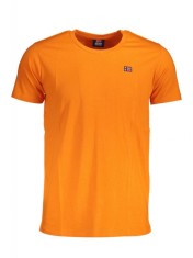 Tricou barbati, cu mini logo brodat, Regular fit, portocaliu (Marime: XL) foto
