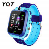 Ceas Smartwatch Pentru Copii YQT Q12W cu Functie Telefon, Localizare GPS, Istoric traseu, Apel de Monitorizare, Camera, Joc Matematic, Albastru / Mov,