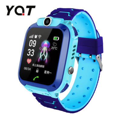 Ceas Smartwatch Pentru Copii YQT Q12W cu Functie Telefon, Localizare GPS, Istoric traseu, Apel de Monitorizare, Camera, Joc Matematic, Albastru / Mov, foto