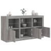 VidaXL Servantă cu lumini LED, gri sonoma, 123x37x67 cm