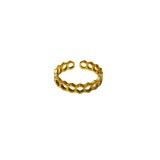 Inel reglabil din argint placat cu aur Infinity