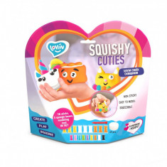 Set creatie argila usoara pentru modelaj 18 culori Air Clay Lovin Squishy Cutes, 1 bucata, Oktoclay