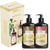 Set Sampon si Balsam pentru Stimularea Cresterii Parului cu Ulei de Ricin 400ml+400ml