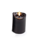 Lumanare ambientala cu led ceara neagra &Oslash; 7 x 10,5 H