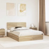 Cumpara ieftin Pat cu storage Stejar Sonoma 140 x 200 cm Lemn prelucrat