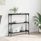 vidaXL Masă de consolă cu raft Stejar negru 75 x 22.5 x 75 cm