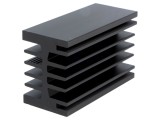 Radiator Extrudat cu Aripioare Negru 75x46x33mm