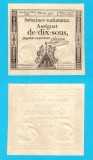 Franta (pick A68) 10 Sous 1793 aUNC+ serie: 947; Assignat