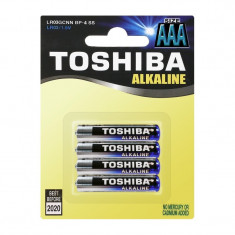 Baterii alcaline Toshiba R3 AAA, set 4 bucati foto