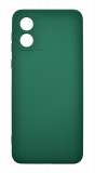 Husa de protectie din silicon pentru Motorola Moto E13, SoftTouch, interior microfibra, Verde Inchis, Oem