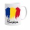 Cana alba personalizata Cana Romania, Model 1, INOVATIX&reg;. 330ml