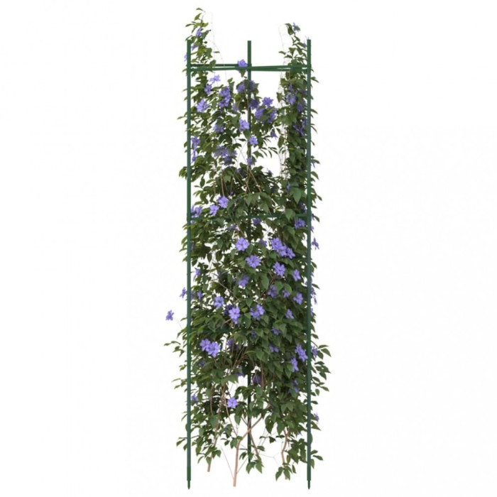 vidaXL Suport pentru roșii, 8 buc., 116 cm, oțel și PP