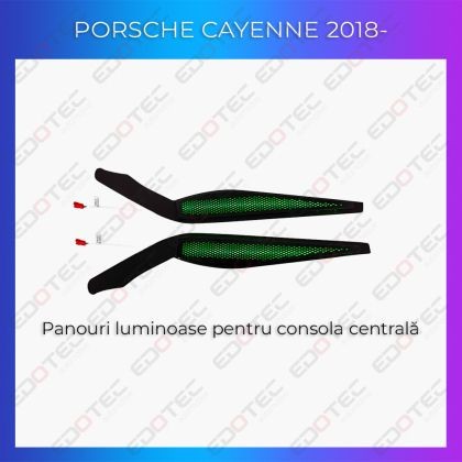 Lumini ambientale Porsche 2018- trim pentru consola centrala control telefon sau sistem original CarStore Technology