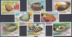 DB1 Zair 1980 Fauna Marina Pesti 8 v. MNH foto