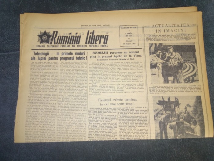ZIARUL ROMANIA LIBERA 17 AUGUST 1955