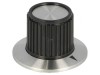 Buton rotativ plastic cu flanșă 6.35mm
