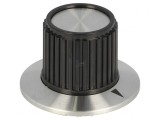 Buton rotativ plastic cu flanșă 6.35mm