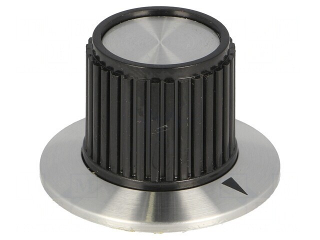 Buton rotativ plastic cu flanșă 6.35mm