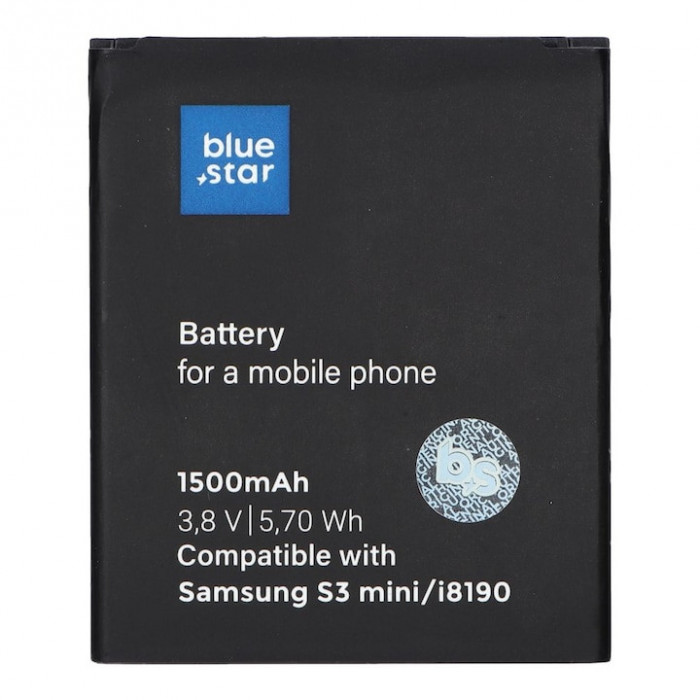 Baterie pentru Samsung Galaxy S3 Mini, Bluestar, 1500mAh, Negru
