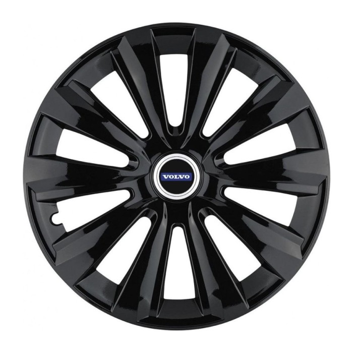 Set 4 Capace Roti, potrivite jantelor de R15, pentru Volvo, model delta negru