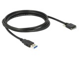 Cablu USB DELOCK 83598 USB A la USB B Micro 2m 5Gbps Negru 26AWG, 28AWG