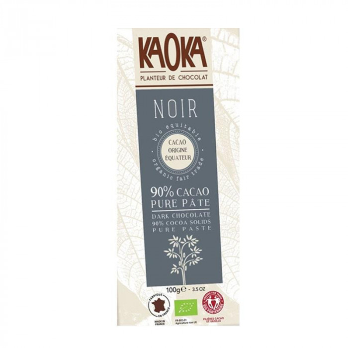 Ciocolata Neagra 90% Ecuador Bio 100gr Kaoka