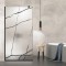 Paravan dus walk-in Aqua Roy Black, model Marble negru, sticla 8 mm mata, securizata, anticalcar, 70x195 cm