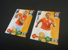 Set 2 cartonase diferite base Dirk Kuyt din colectia Panini Adrenalyn WC 2010 foto