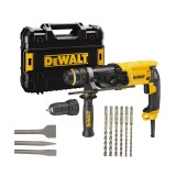 Ciocan rotopercutor DeWalt D25134KP-QS, 800 W, cu cablu, 1500 rpm, SDS Plus, cu valiza, mandrina rapida, 3 dalti si 6 burghie