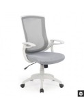 Scaun directorial HM Igor, Ergonomic, Cadru Polipropilena, Tapiterie Mesh, Inaltime ajustabila, 100 kg, 114x66x63 cm, Alb/Gri