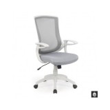 Scaun directorial HM Igor, Ergonomic, Cadru Polipropilena, Tapiterie Mesh, Inaltime ajustabila, 100 kg, 114x66x63 cm, Alb/Gri