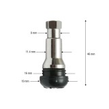 Valva roata auto tubeless premium TR413, 45 mm, cromata
