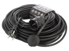 Prelungitor alimentare KEL 3x1,5mm2 40m 16A guma negru 1 priză