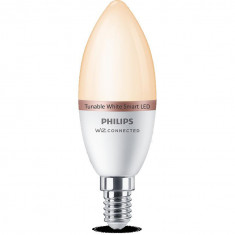 Bec LED inteligent Philips Candle C37, Wi-Fi, Bluetooth, E14, 4.9W (40W), 470