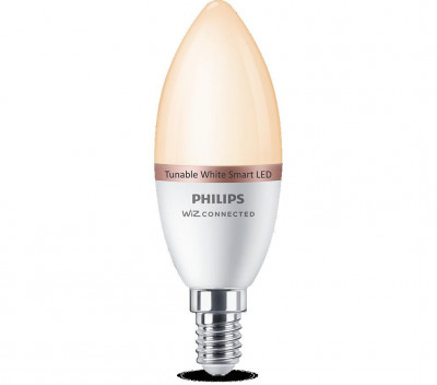 Bec LED inteligent Philips Candle C37, Wi-Fi, Bluetooth, E14, 4.9W (40W), 470 foto