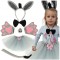 Set costum de carnaval cu 7 accesorii, model Magarus, gri