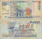 1997 ( 5 X ) , 5,000 gulden ( P-143a ) - Surinam