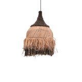 Cumpara ieftin Lustra Kentel din fibre eco natural negru 35x35x50+ cm